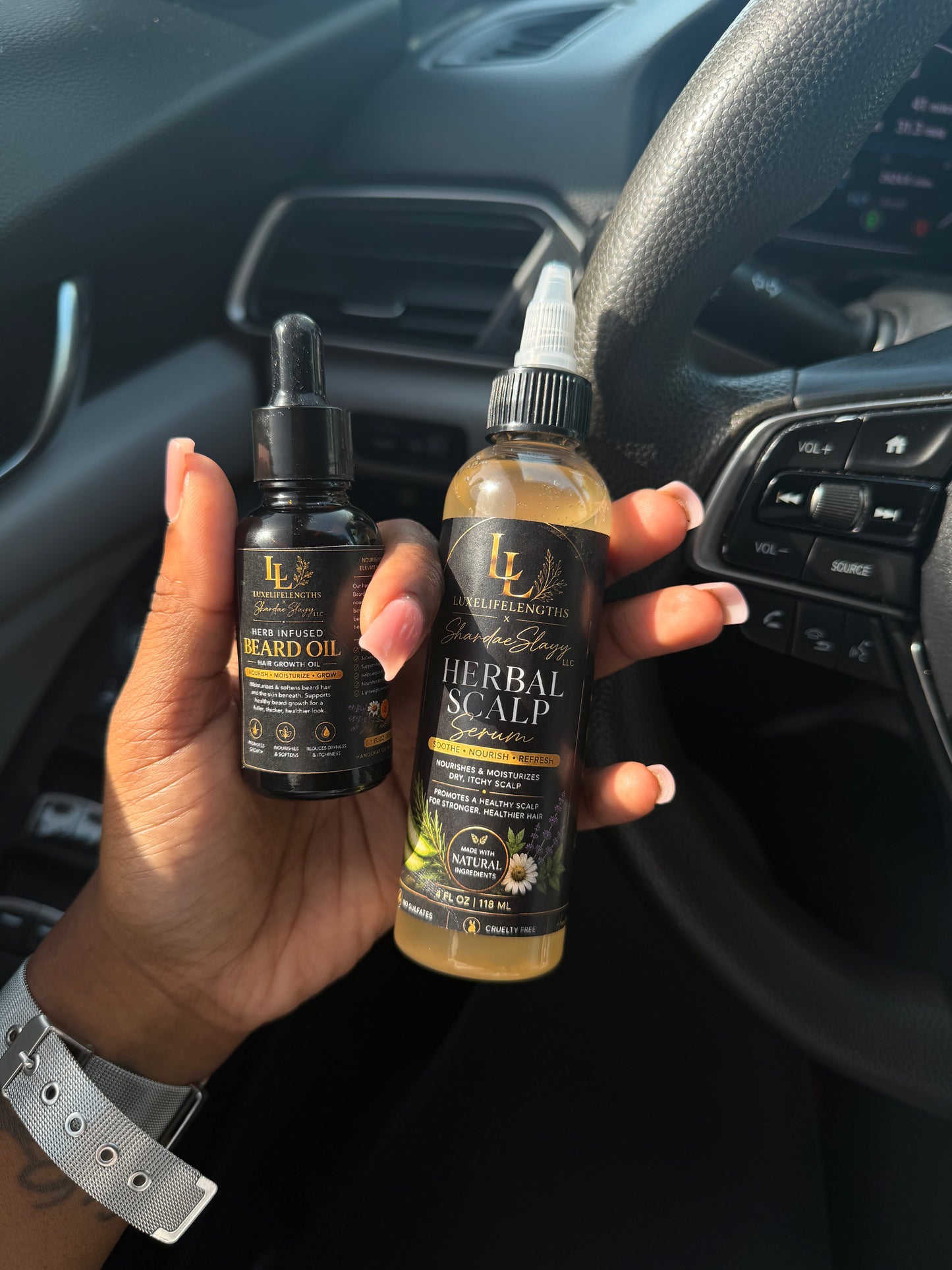 LuxeLifeLengths x ShardaeSlayy LLC Herbal Beard Oil